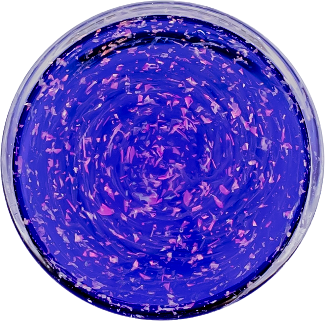 Candy Apple Red over Blue Dichroic Glass Single Flare Plugs