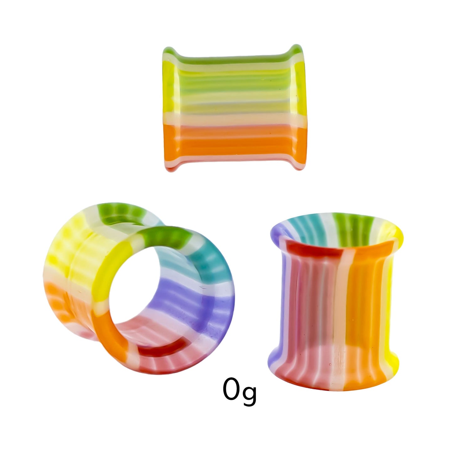 Pair Double Flare Rainbow Bright Tunnels