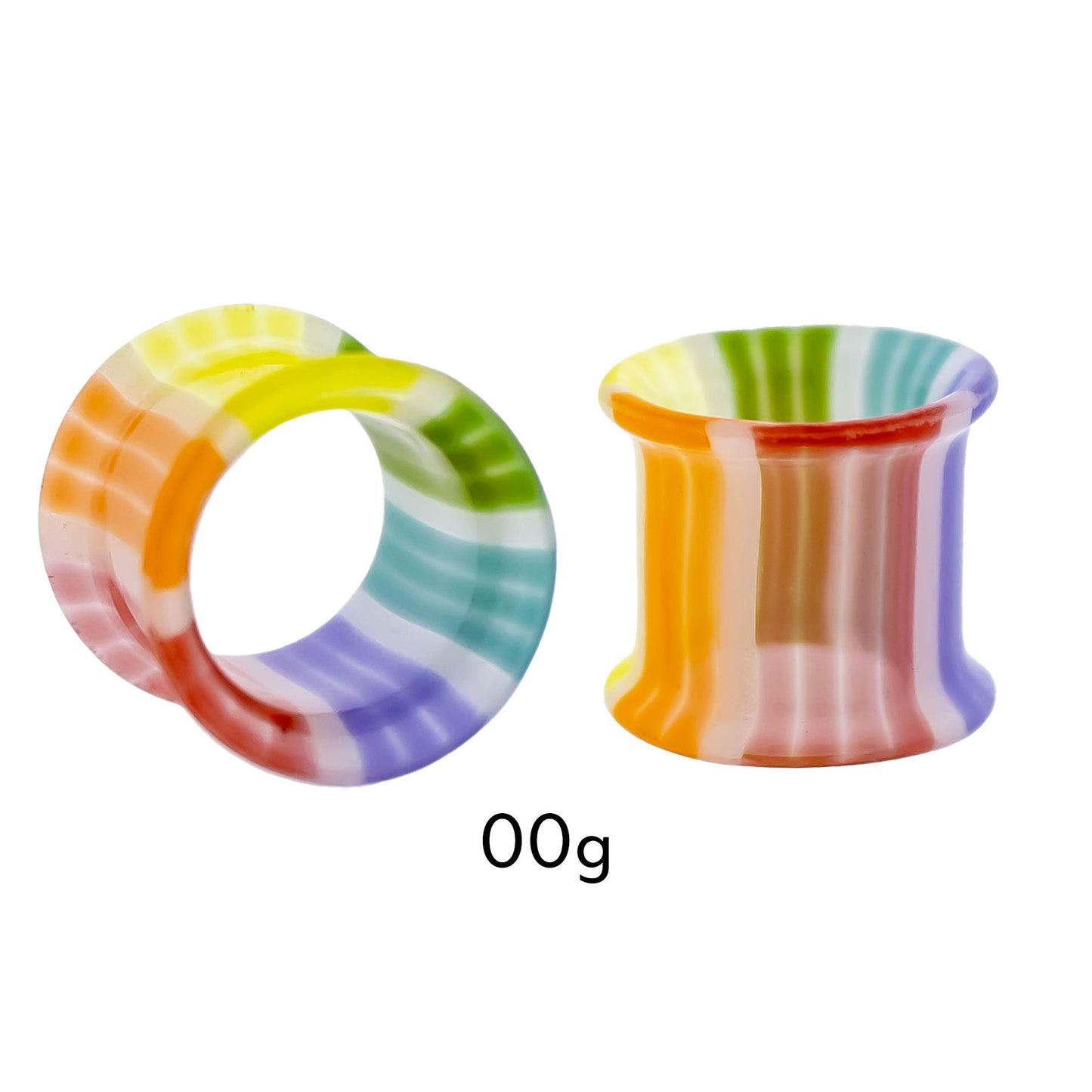 Pair Double Flare Rainbow Bright Tunnels