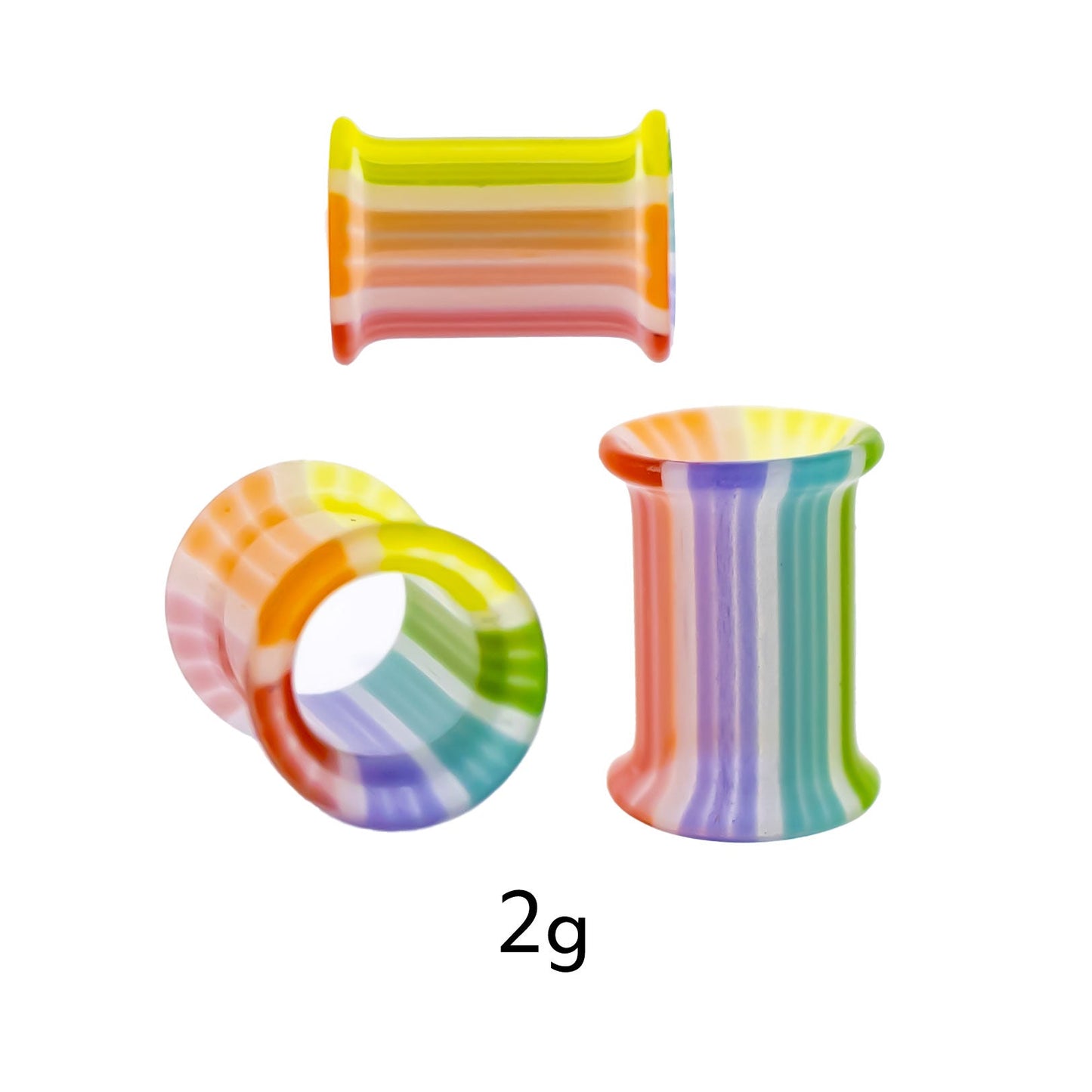 Pair Double Flare Rainbow Bright Tunnels