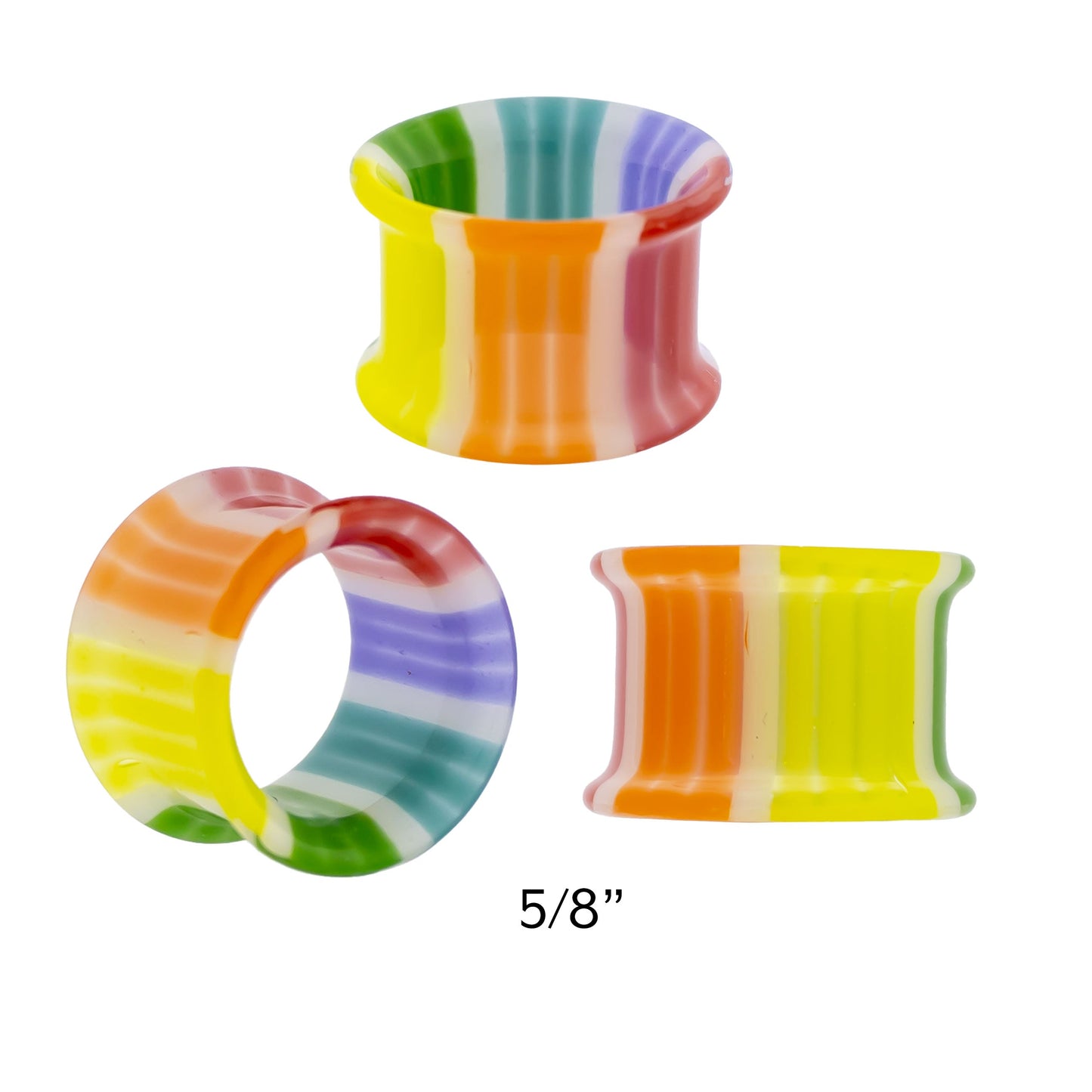 Pair Double Flare Rainbow Bright Tunnels