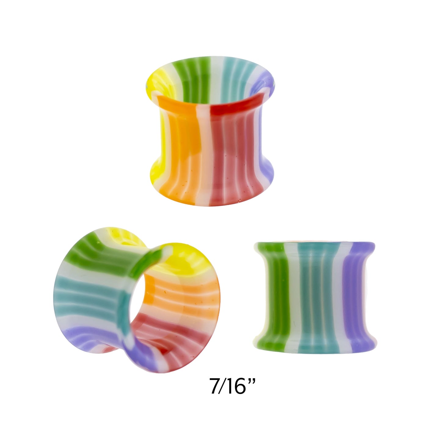 Pair Double Flare Rainbow Bright Tunnels