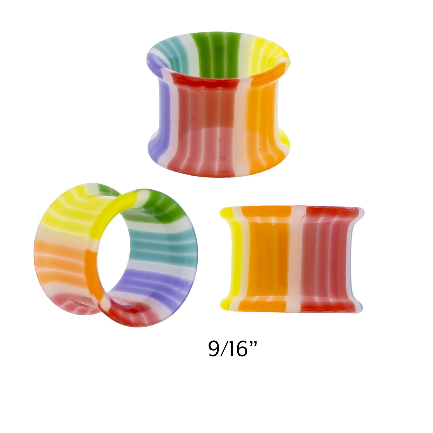 Pair Double Flare Rainbow Bright Tunnels