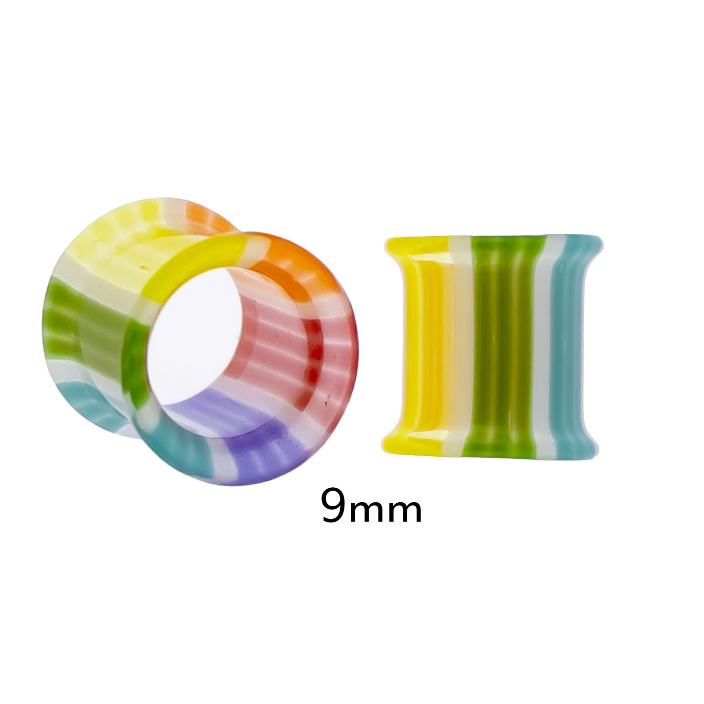 Pair Double Flare Rainbow Bright Tunnels