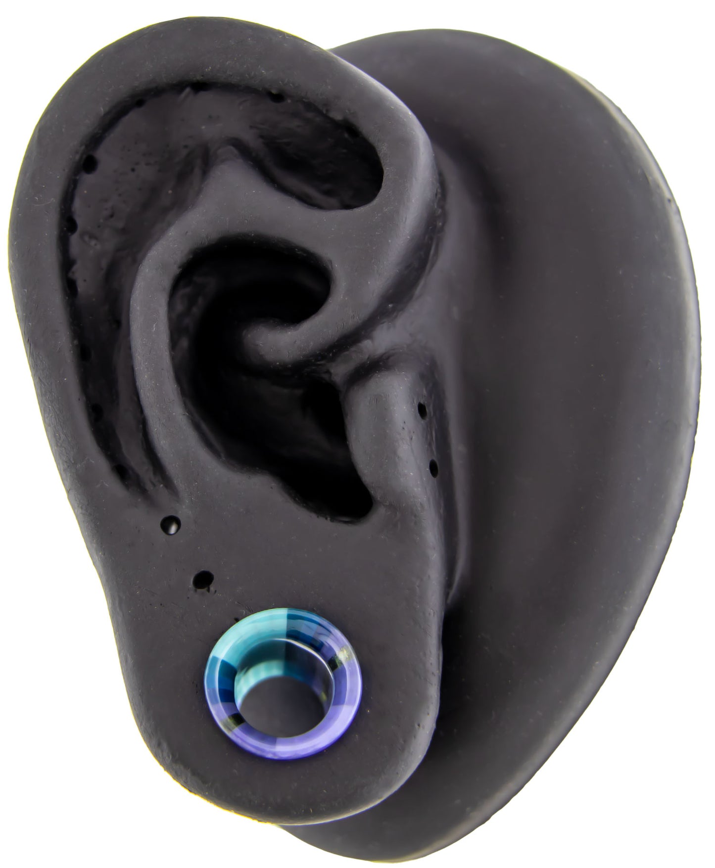 Pair Glass Double Flare Tunnels - Purple Waters