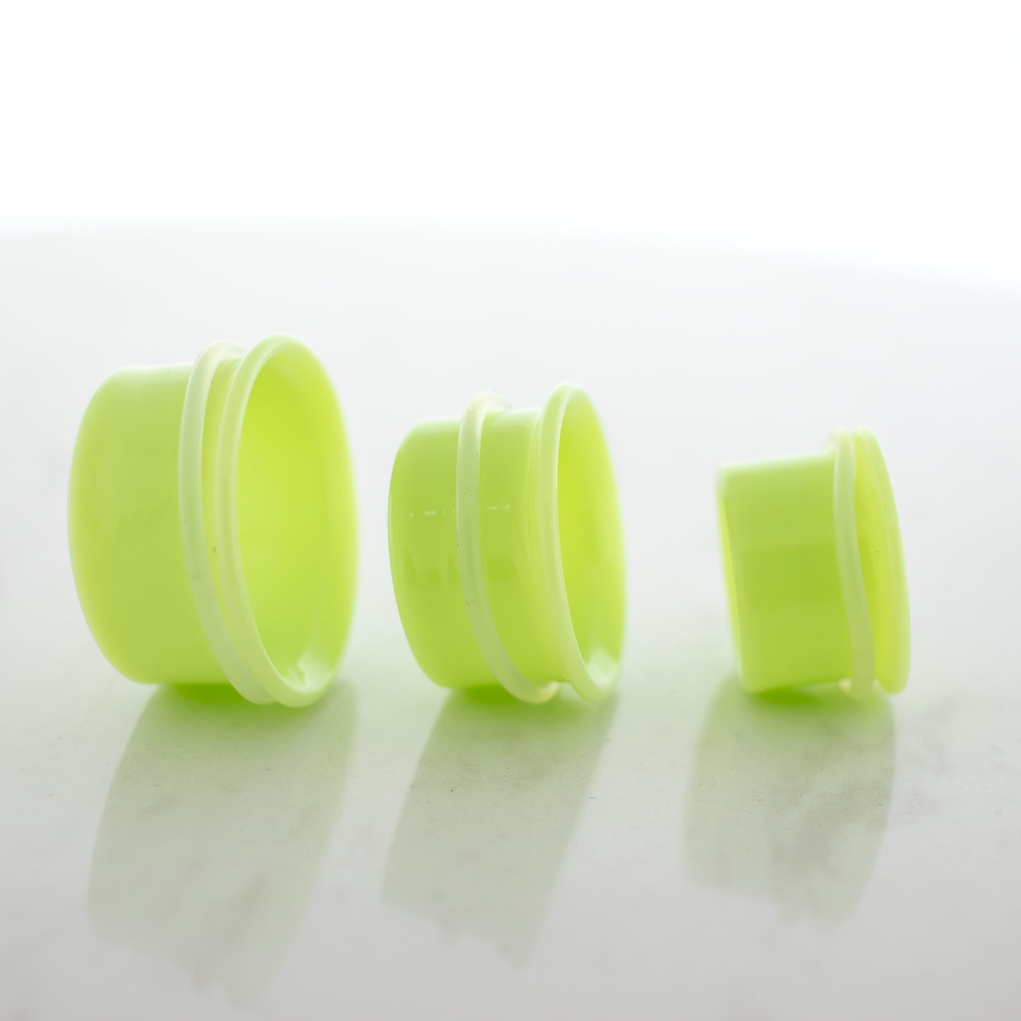 Pair Green Slyme Single Flare Tunnels