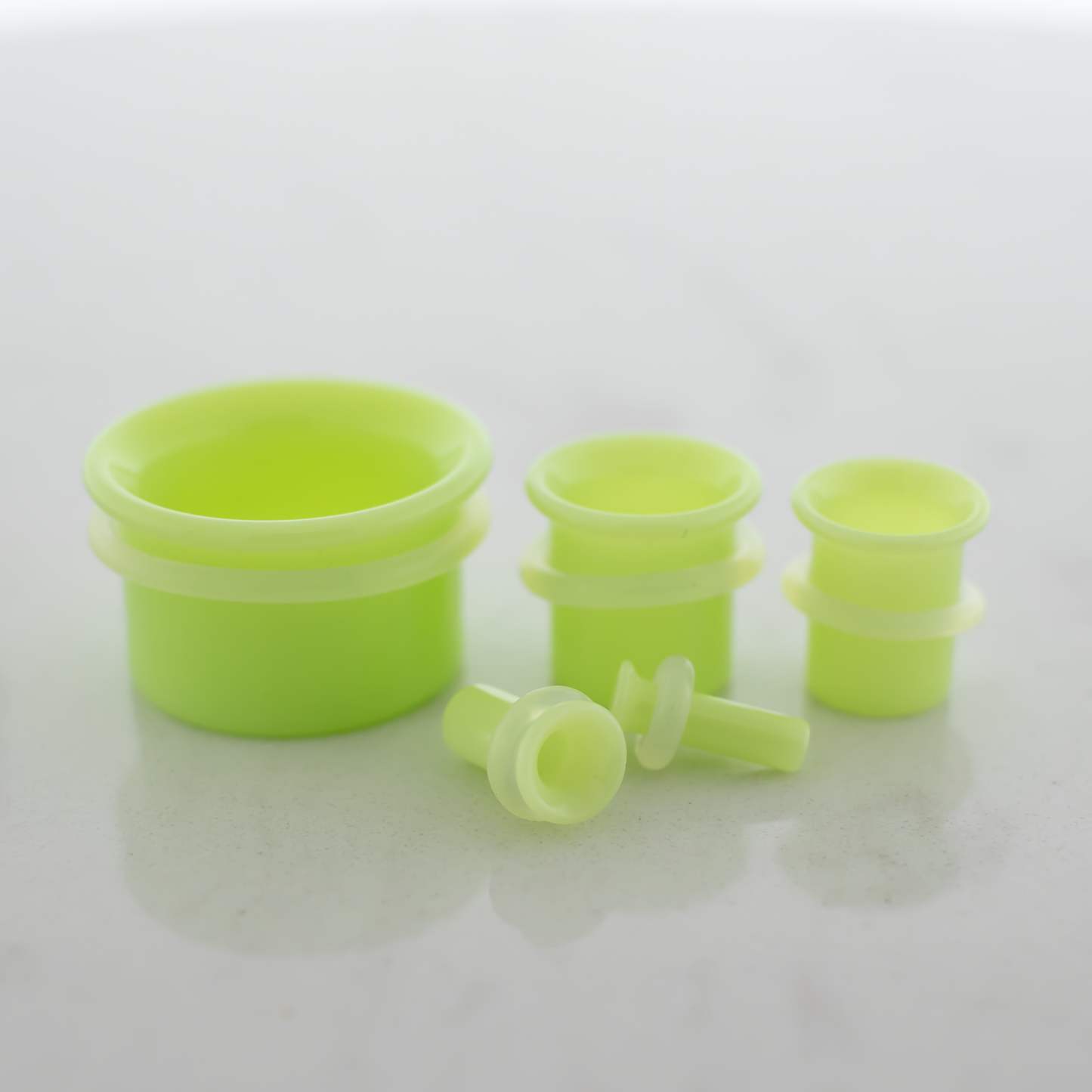 Pair Green Slyme Single Flare Tunnels
