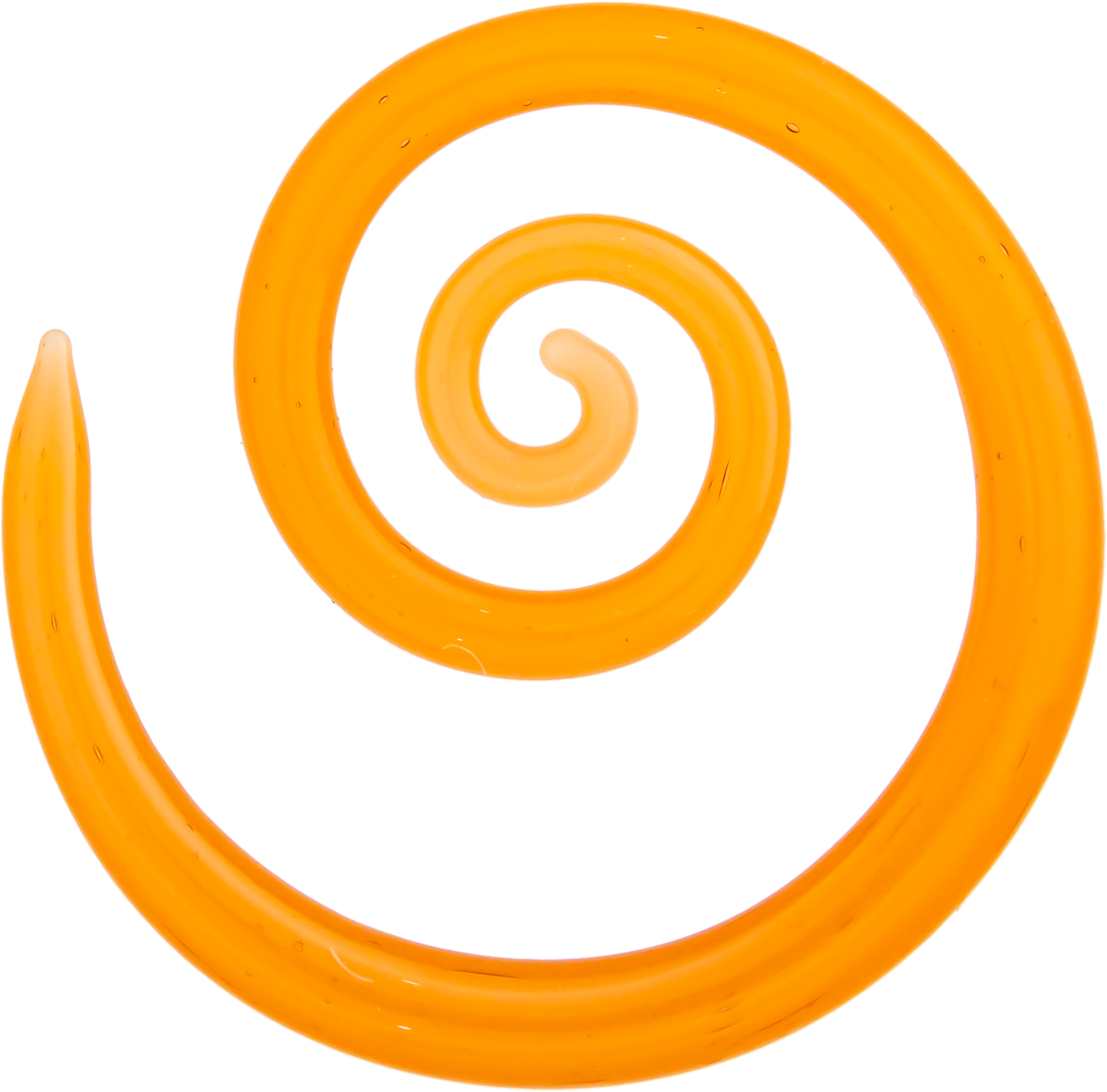 Borosilicate Glass Spiral – Peach 8G–2G Handmade Lightweight Glass Earrings