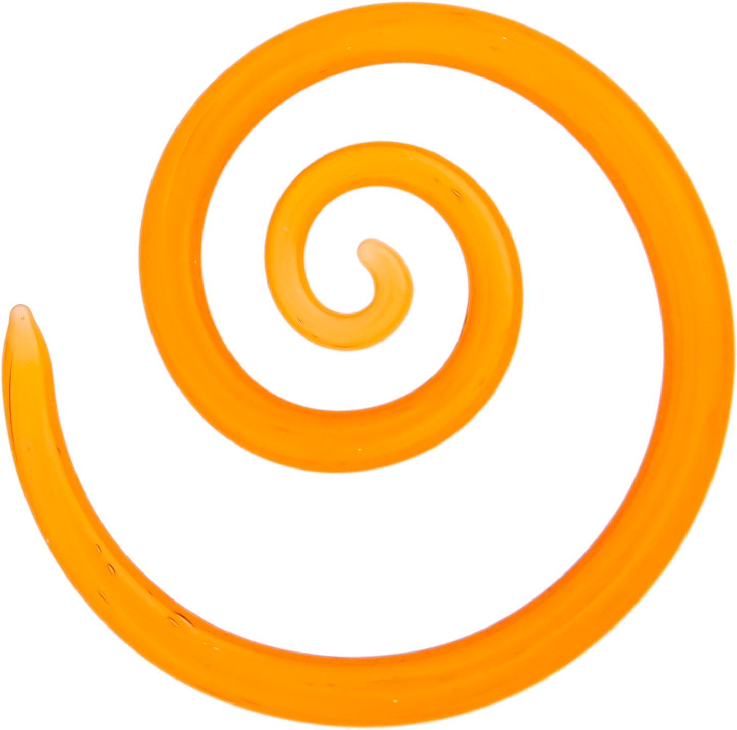 Borosilicate Glass Spiral – Peach 8G–2G Handmade Lightweight Glass Earrings