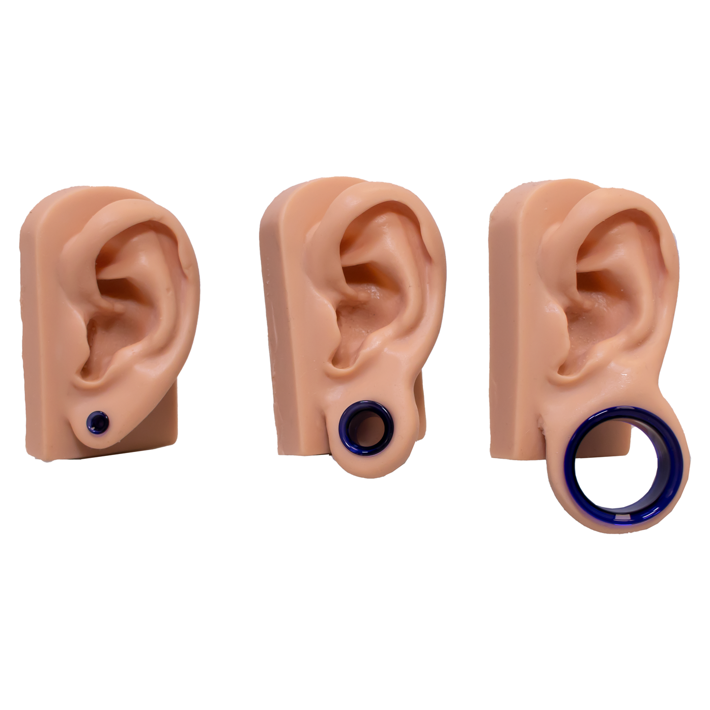 Borosilicate Glass Single Flare Tunnel - Cobalt Blue