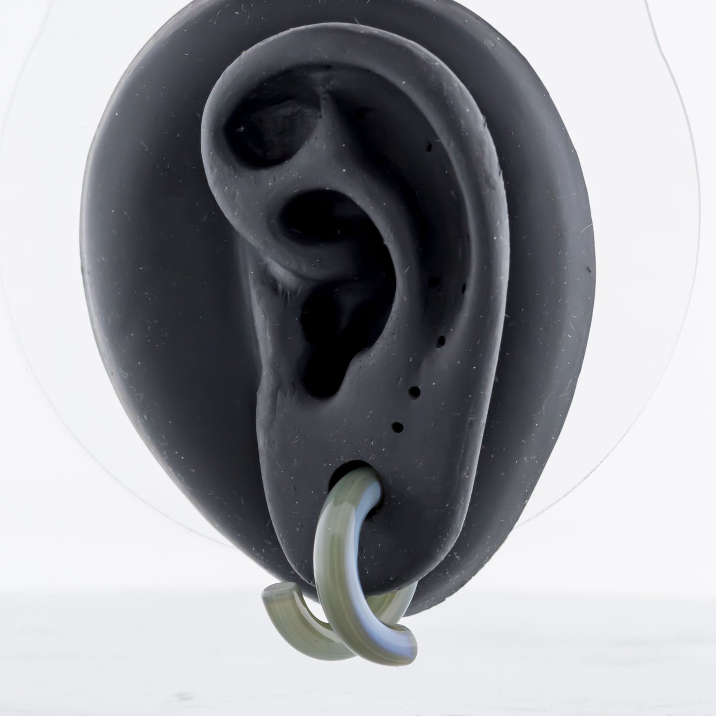 Fade to Black Borosilicate Glass Coil Ear Hangers – 8G–2G
