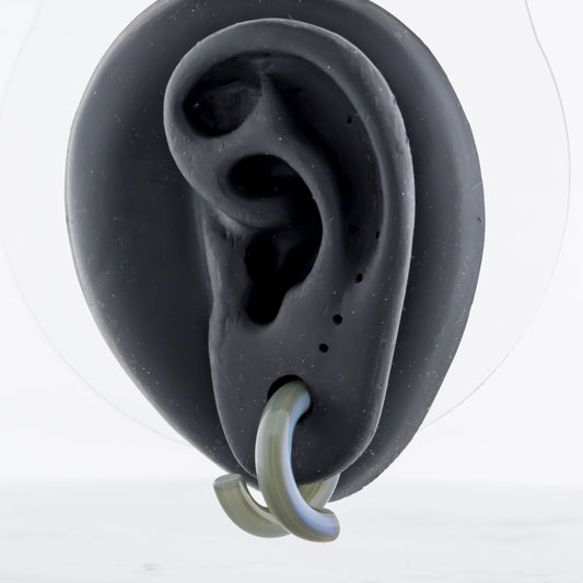 Fade to Black Borosilicate Glass Coil Ear Hangers – 8G–2G