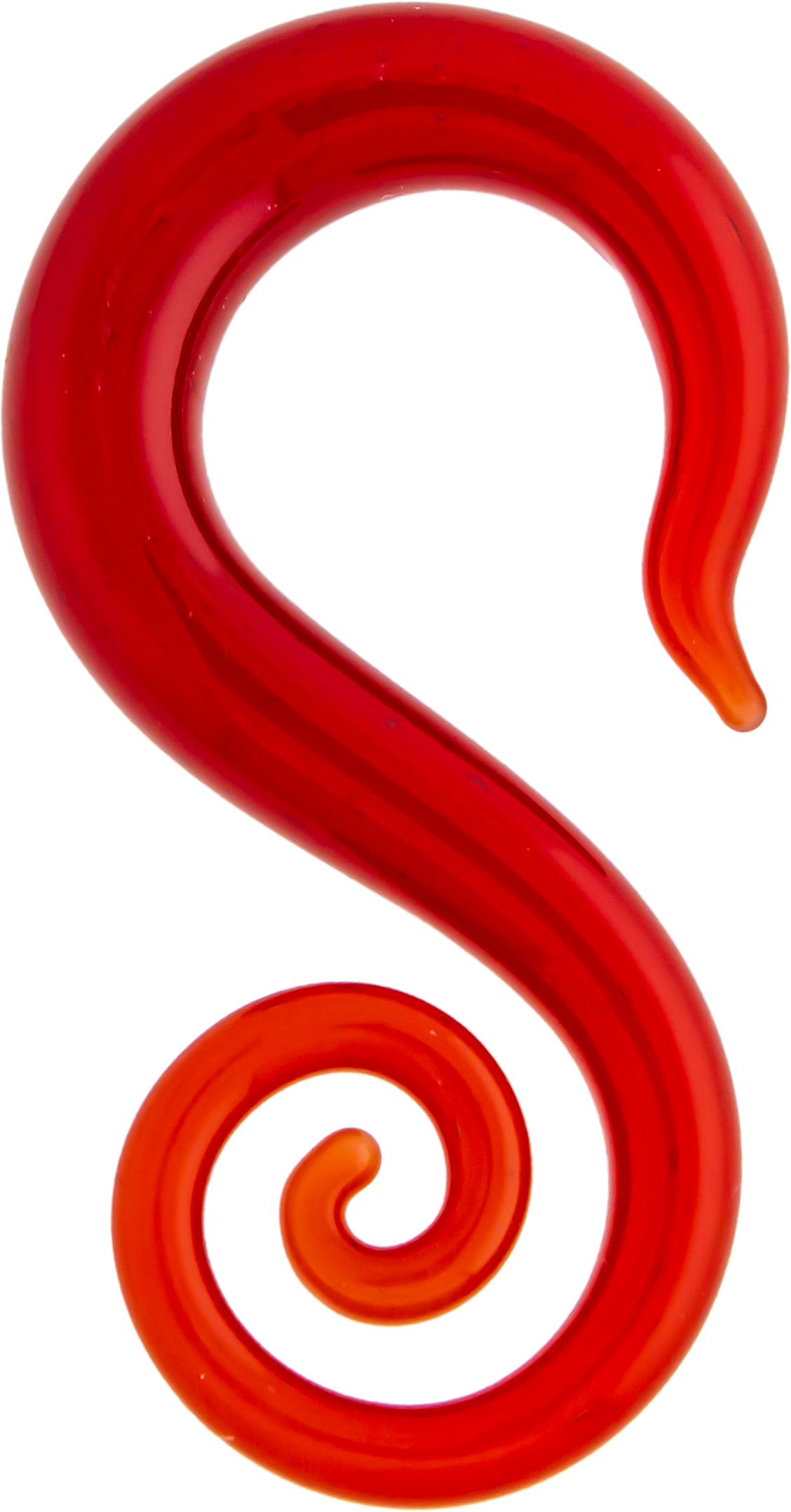 Electric Red Borosilicate Glass Seahorse Ear Hangers – 8G-2G