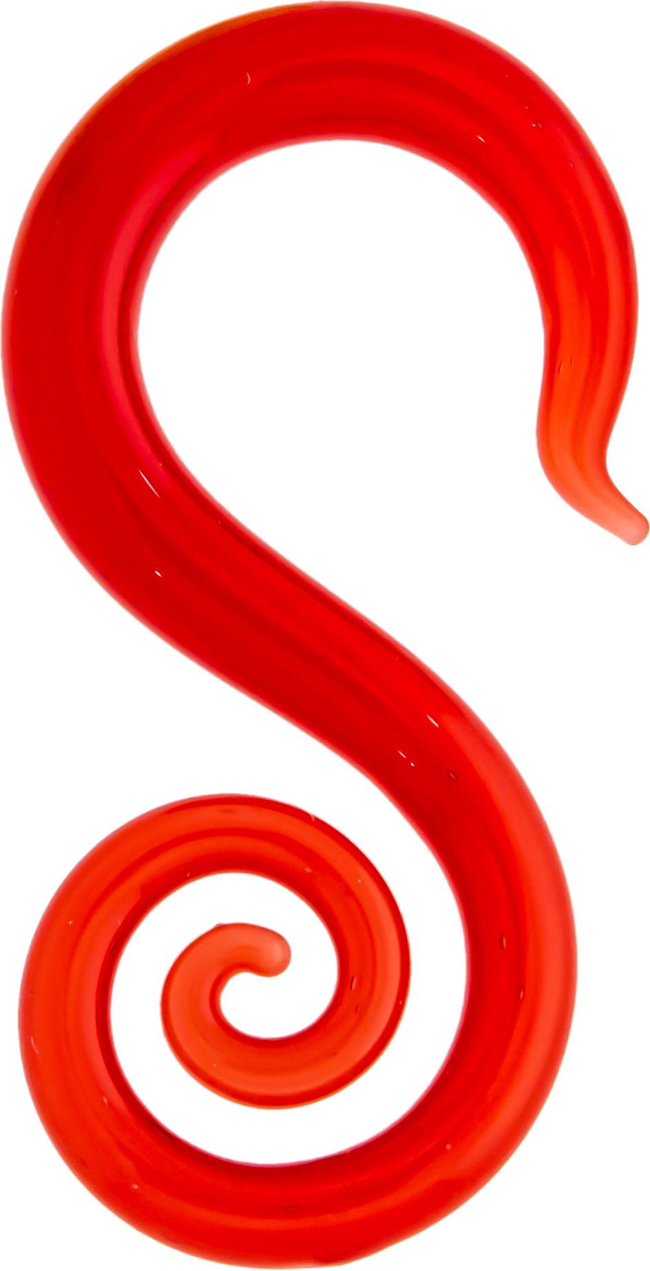 Electric Red Borosilicate Glass Seahorse Ear Hangers – 8G-2G