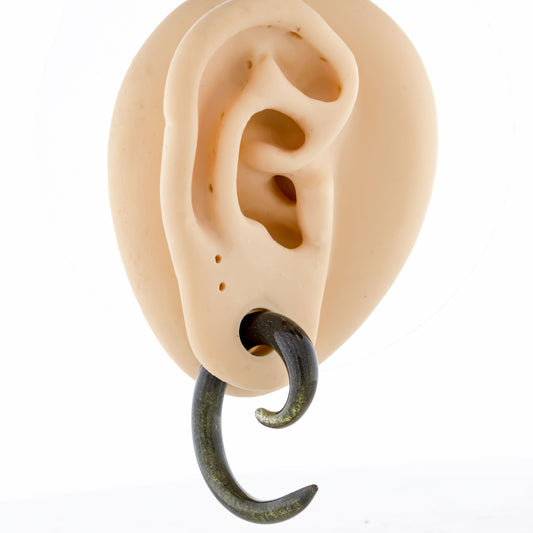 Borosilicate Glass Spiral – Steel Wool 8G–2G Handmade Glass Earrings