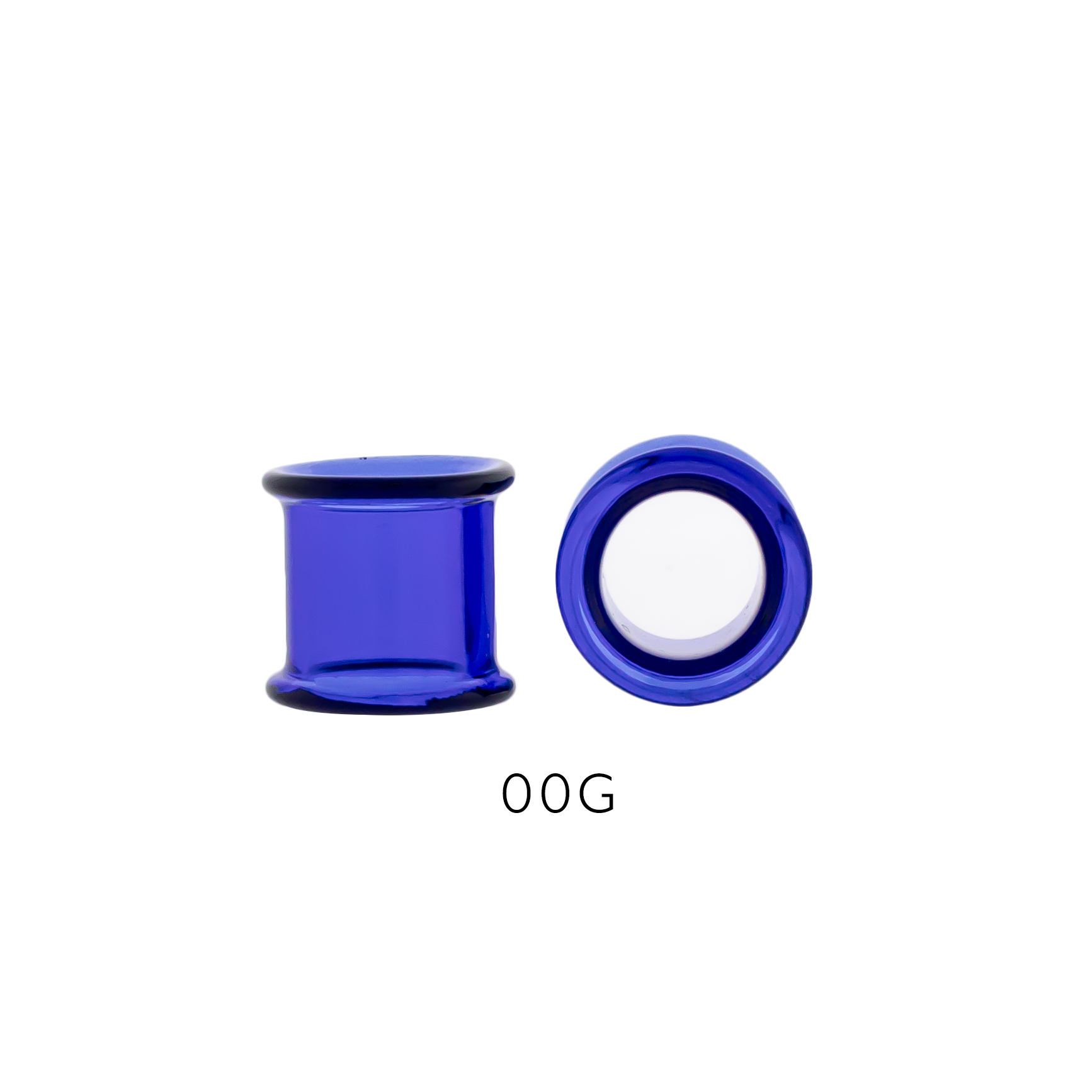 Double Flare Cobalt Blue Tunnels- 00G