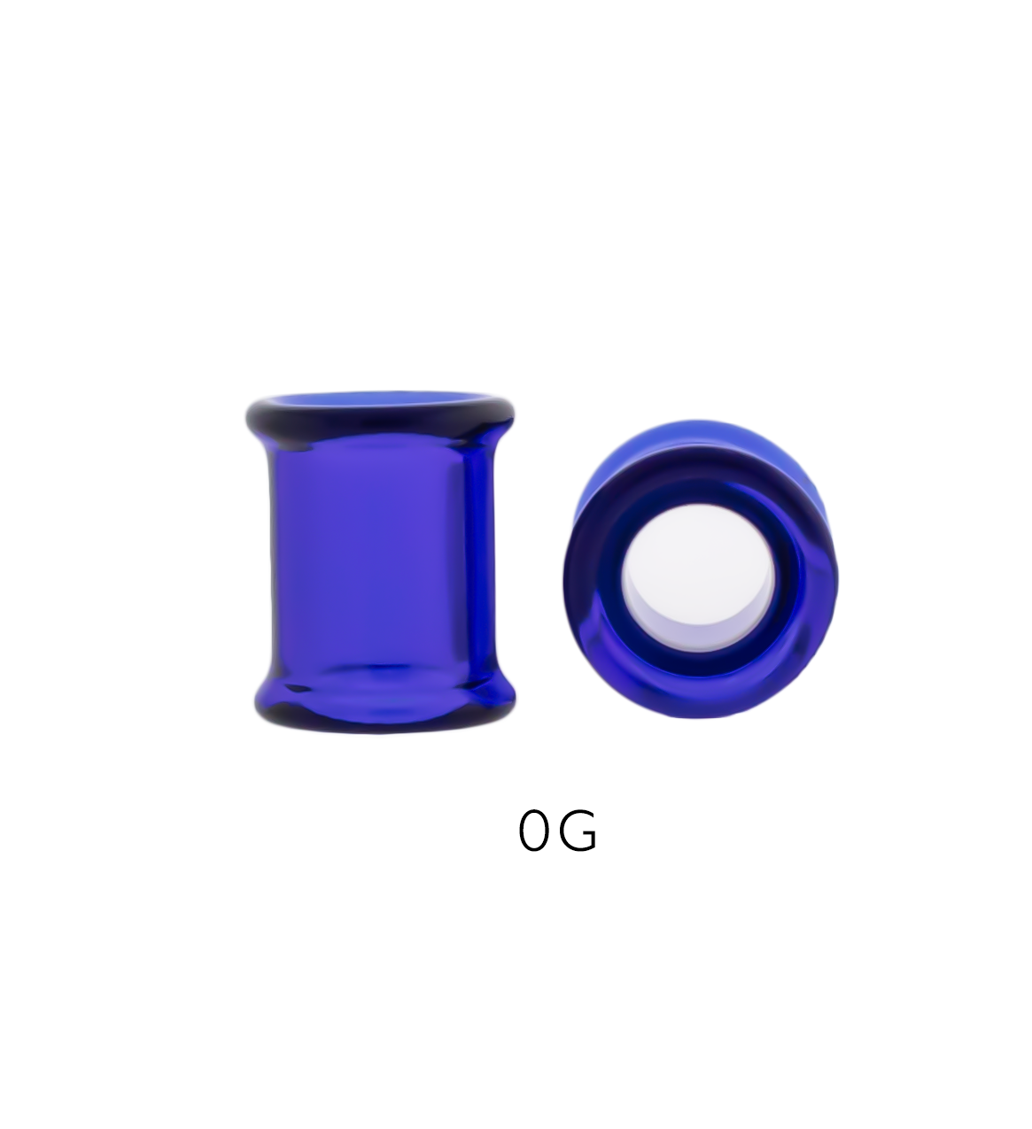 Double Flare Cobalt Blue Tunnels- 0G