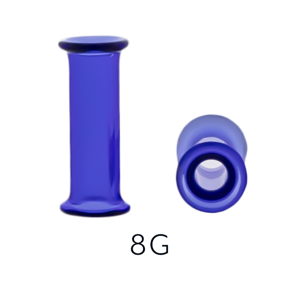 Double Flare Cobalt Blue Tunnels- 8G