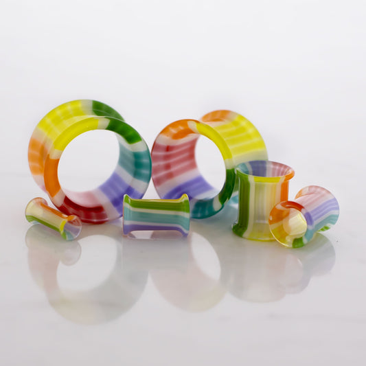 Pair Double Flare Rainbow Bright Tunnels