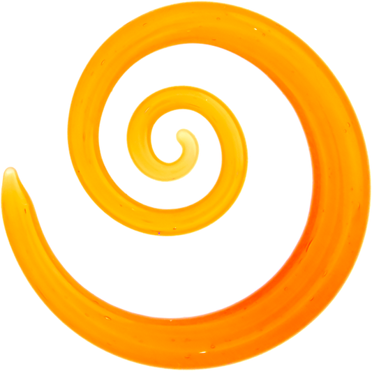 Borosilicate Glass Spiral – Peach 8G–2G Handmade Lightweight Glass Earrings