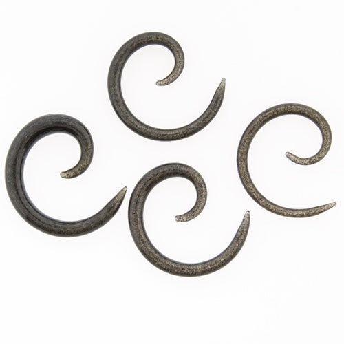 Borosilicate Glass Spiral – Steel Wool 8G–2G Handmade Glass Earrings